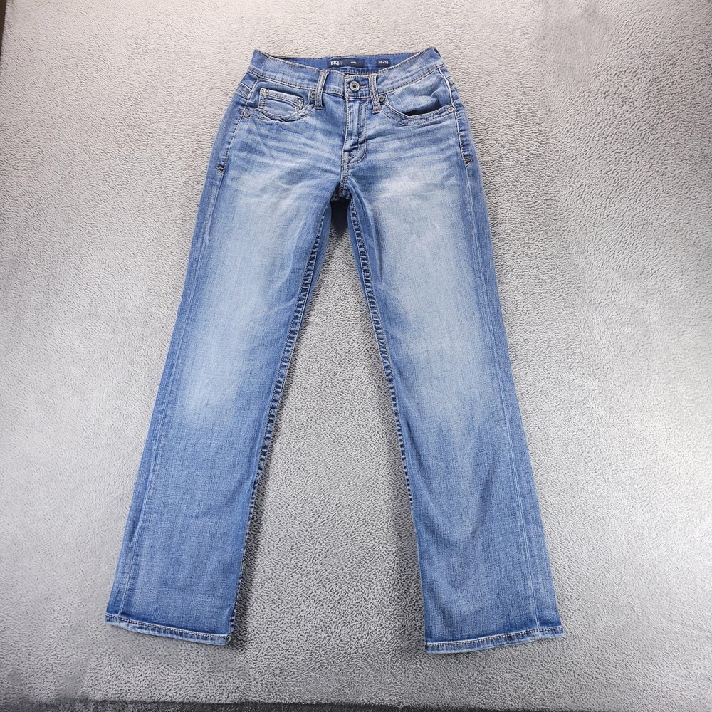 BKE Jake Jeans Mens 29x32 Blue Straight Light Wash Stretch Denim Comfort Coolmax